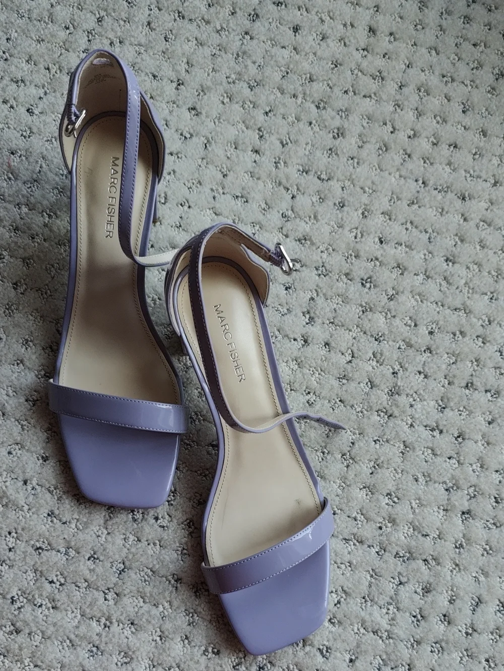 Marc Fisher Lavender Ankle-Strap Block Heel Sandals